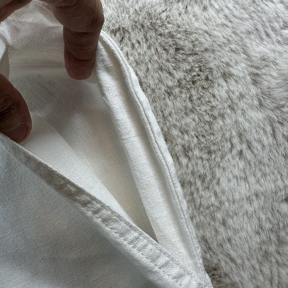 Vince Women's White Hemp Trousers Size M High Waisted Pleated Pants Old Money - Picture 6 of 16